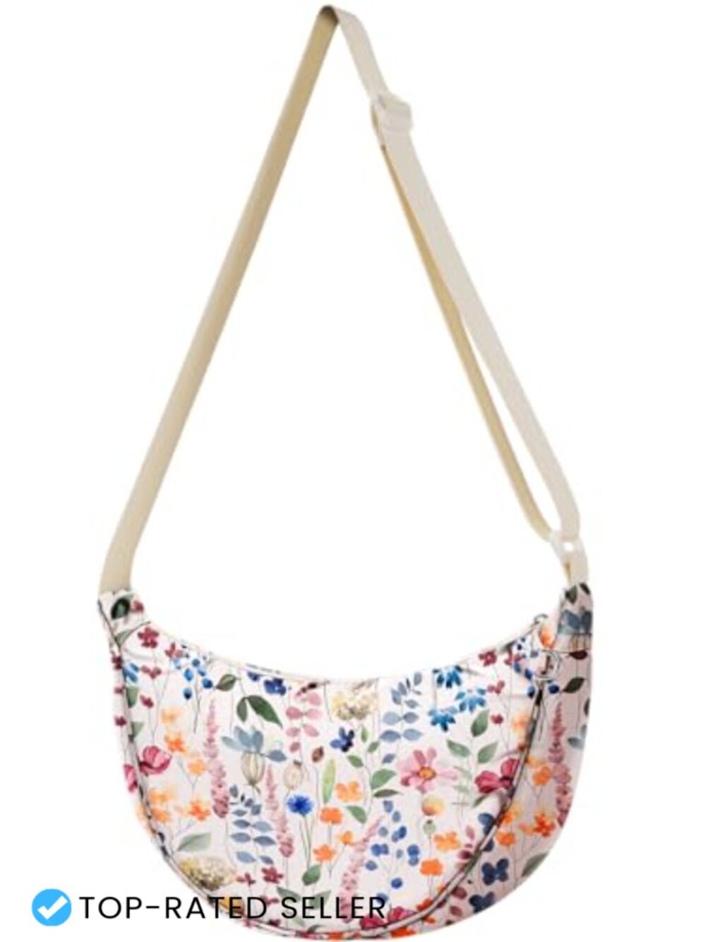 Nylon Crescent Crossbody Bag Small Waterproof Shoulder Purse Travel